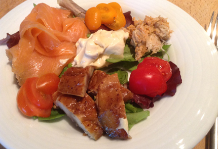 Crab, Salmon and Mackeral Starter