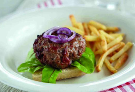 beef burgers with chorizo