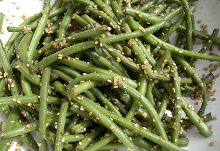 Green Beans, Garlic and Sesame